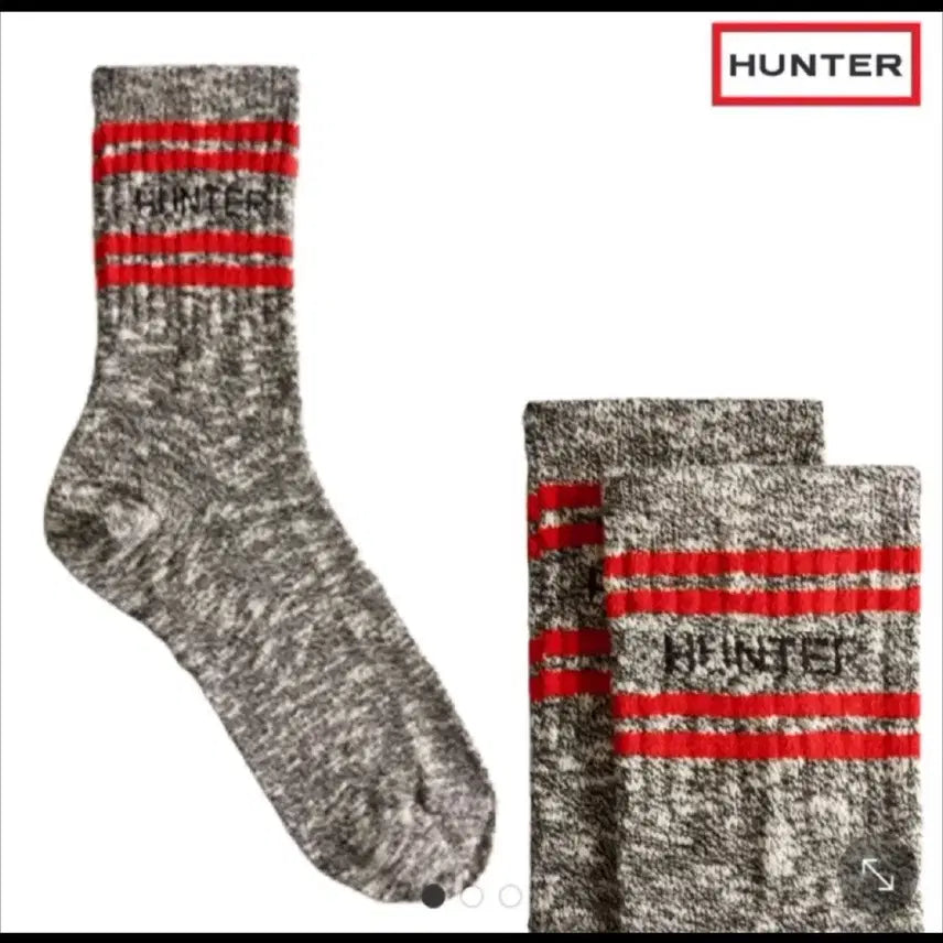 [BUNJANG] Hunter Logo Stripe Socks / 헌터 로고 스트라이프 양말