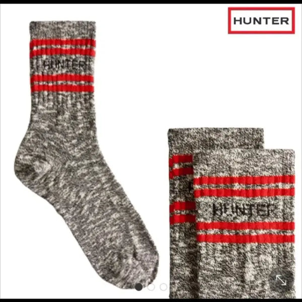 [BUNJANG] Hunter Logo Stripe Socks / 헌터 로고 스트라이프 양말