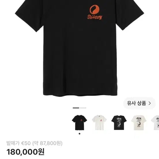 [BUNJANG] Stussy x Our Legacy Portrait Pigment Dyed T-Shirt Black M / 스투시 X 아워레가시 티셔츠 M