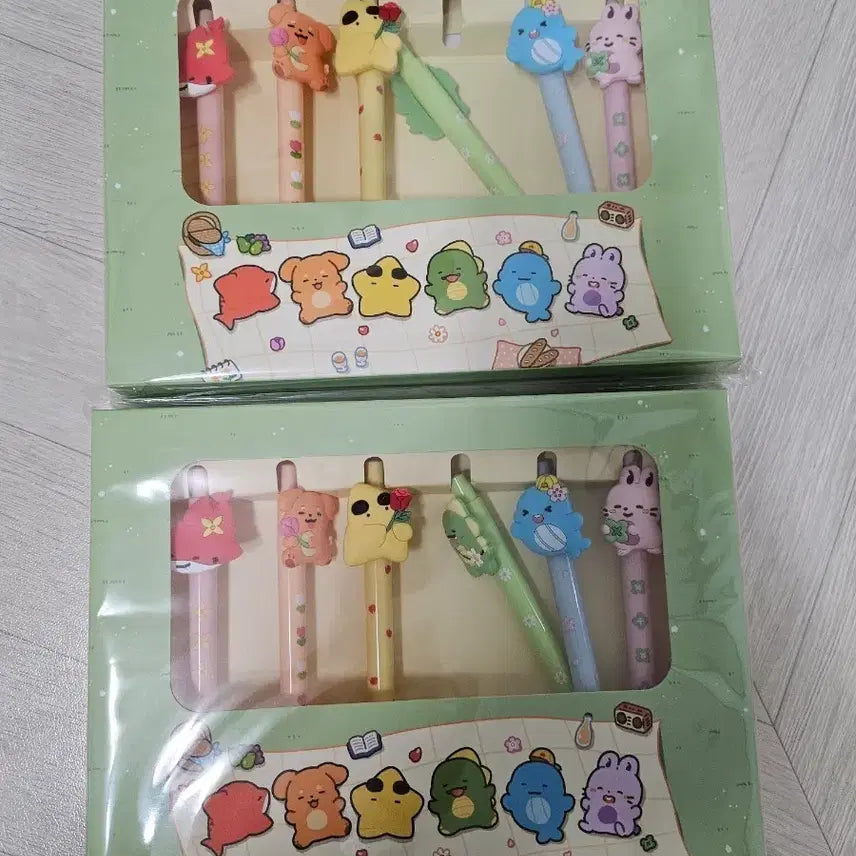 [BUNJANG] Pixely Spring Goods Ballpoint Pen Set (6 types) - Sealed / 픽셀리 봄굿즈 볼펜 6종세트 미개봉