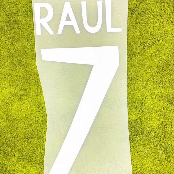 [BUNJANG] Real Madrid 98-00 Away Raul Kit Name Set Reissue / 98-00 레알 마드리드 어웨이 라울 유니폼 네임셋 축구 마킹 리이슈
