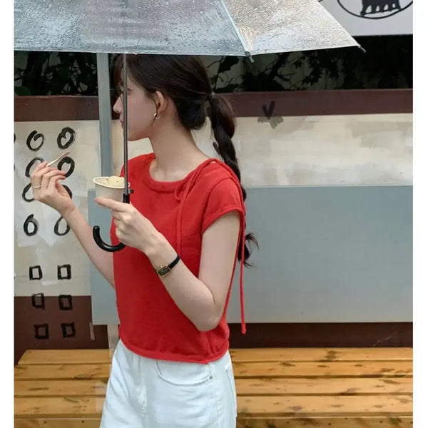 [BUNJANG] Ivory Ribbon Knit Sweater / 아이보리 리본 니트