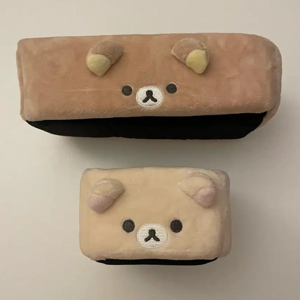 [BUNJANG] Rilakkuma Korilakkuma Face Tray Shelf Organizer Storage Case Set / 리락쿠마 코리락쿠마 인형 얼굴 트레이 선반 정리함 보관함 케이스 세트