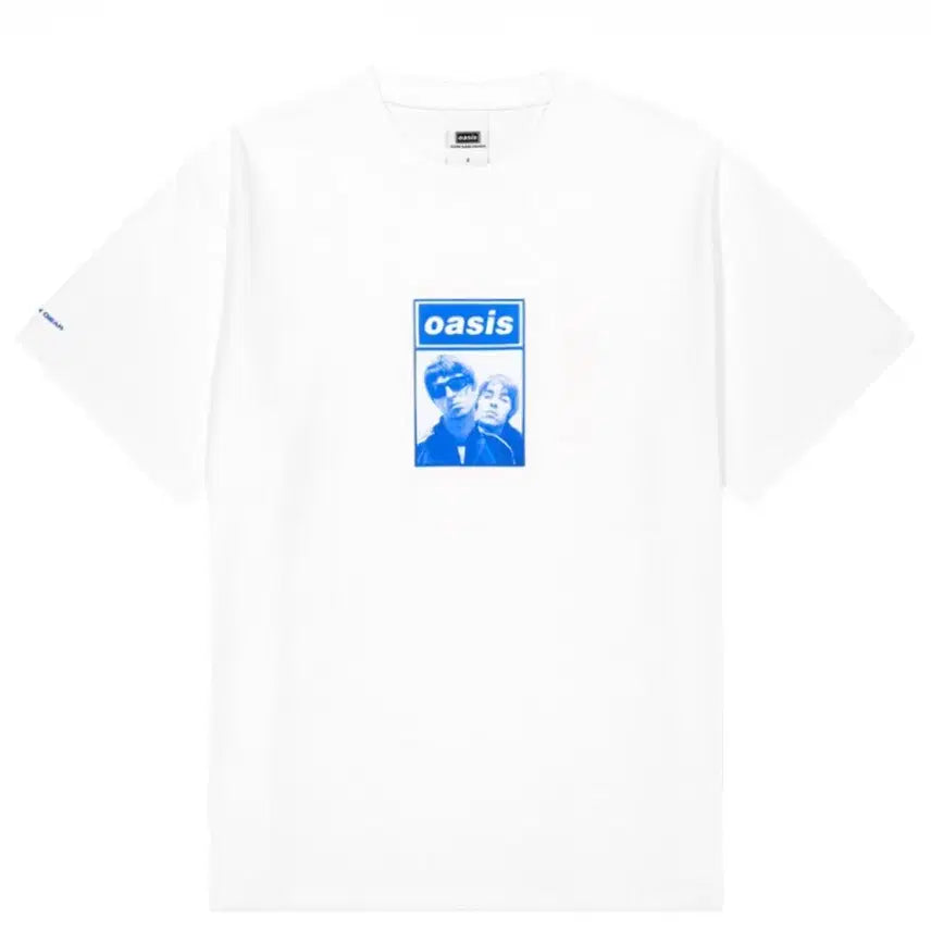 [BUNJANG] Sansan Gear X Oasis Photo T-Shirt White Size 1 / 산산기어 X 오아시스 포토 티셔츠 화이트 1