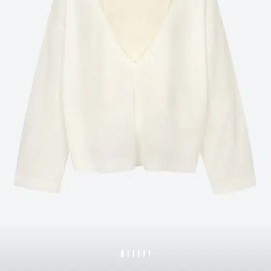 [BUNJANG] SYSTEM Linen Blend Layered Knit Cream / SYSTEM 린넨 블렌드 레이어드 니트 크림