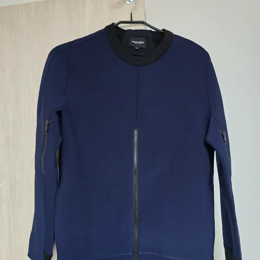 [BUNJANG] Solid Homme 13FW Neoprene Zip-Up Sweatshirt / 솔리드옴므 쏠리드옴므 13FW 네오프렌 집업 맨투맨 컬렉션 라인