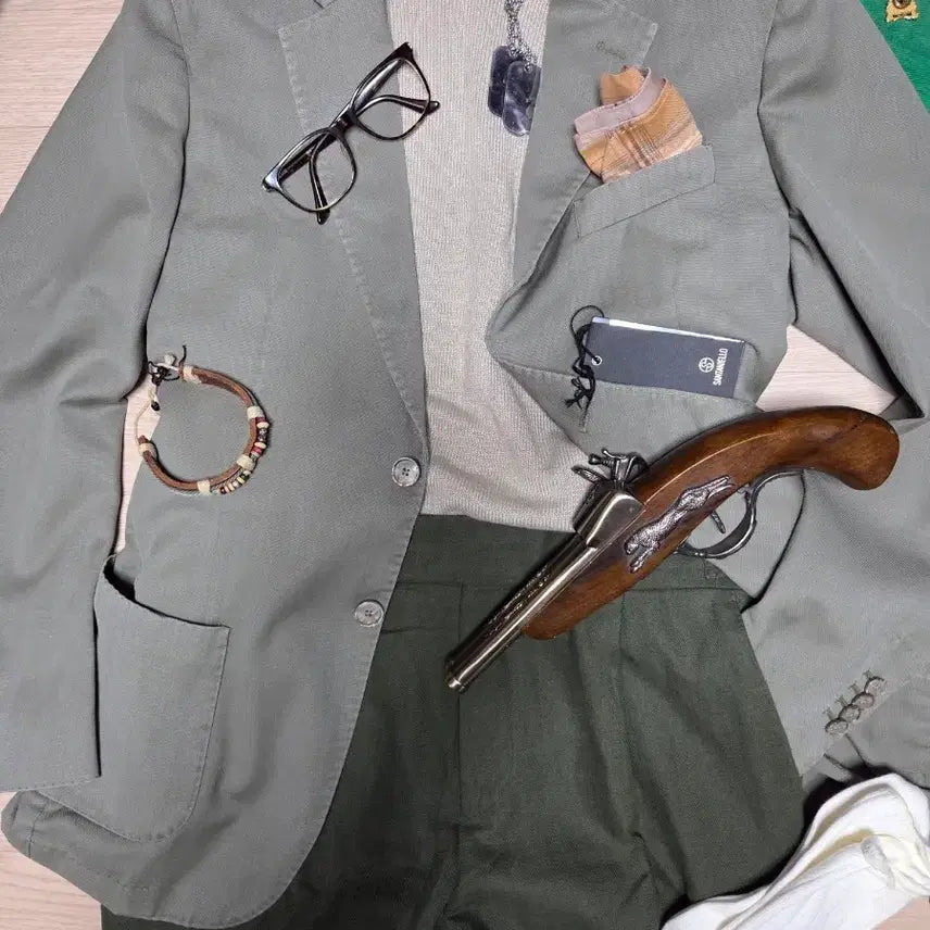 [BUNJANG] SANTANIELLO Italy Wool Blend Blazer Jacket 50 / (새상품)SANTANIELLO (ITALY) 수트 자켓 블레이저 스포츠