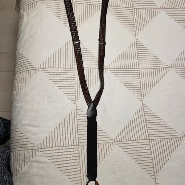 [BUNJANG] American Leather Suspenders Brown / 미국산 가죽 멜빵 바지 서스펜더 브라운