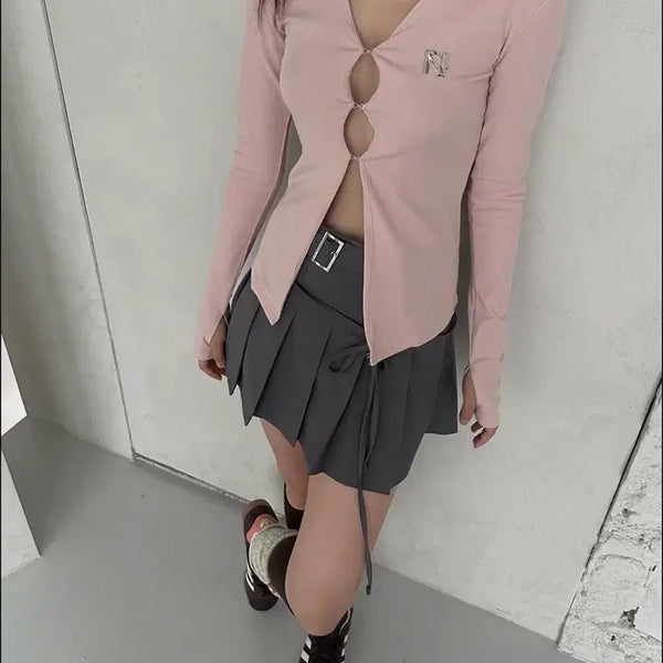 [BUNJANG] Newearlin Emblem Shirt Top Pink / 뉴얼린 엠블럼 셔츠 탑 핑크