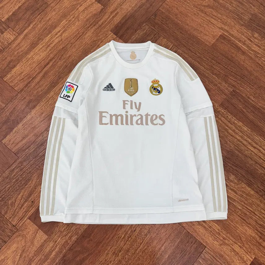 [BUNJANG] Adidas Real Madrid 15-16 Home Long Sleeve Jersey / L 아디다스 레알마드리드 15-16 홈 긴팔 유니폼