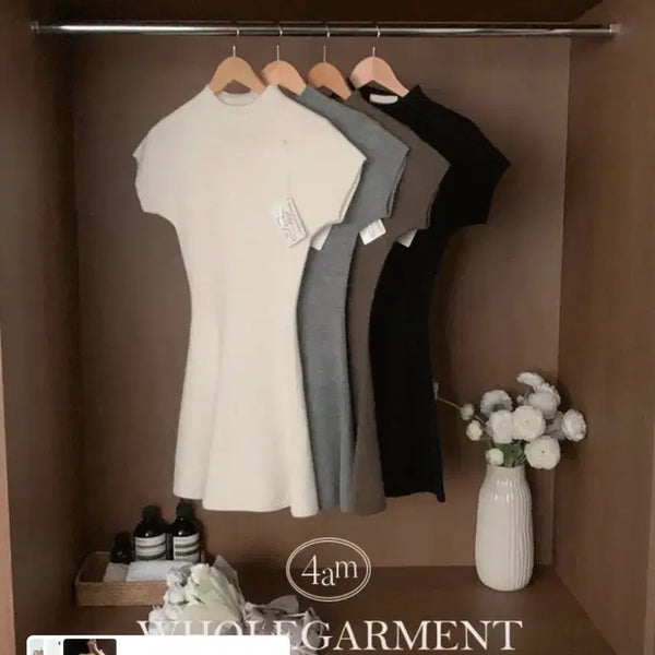 [BUNJANG] FABBIE Four AM Slowand "Holment" Half-Neck Knit Dress / 새상품)퍼빗 포에이엠 슬로우앤드 홀가먼트 반목 니트 원피스