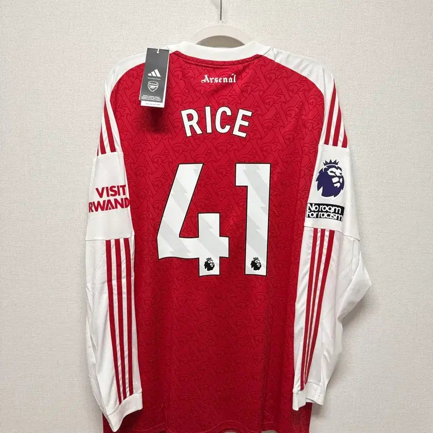 [BUNJANG] Arsenal 25-26 Home Long Sleeve No.41 Rice Authentic Jersey / (새상품) 25-26 아스날 홈 긴팔 No.41 라이스 정품 유니폼