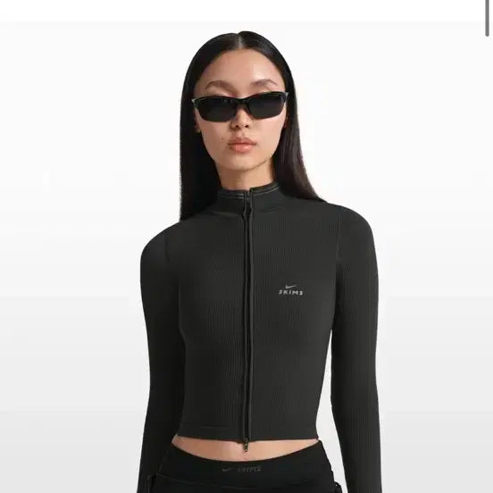 [BUNJANG] Nike Skims Ribbed Crop Full Zip Jacket S / 나이키 스킴스 리브드 크롭 풀집 재킷 s