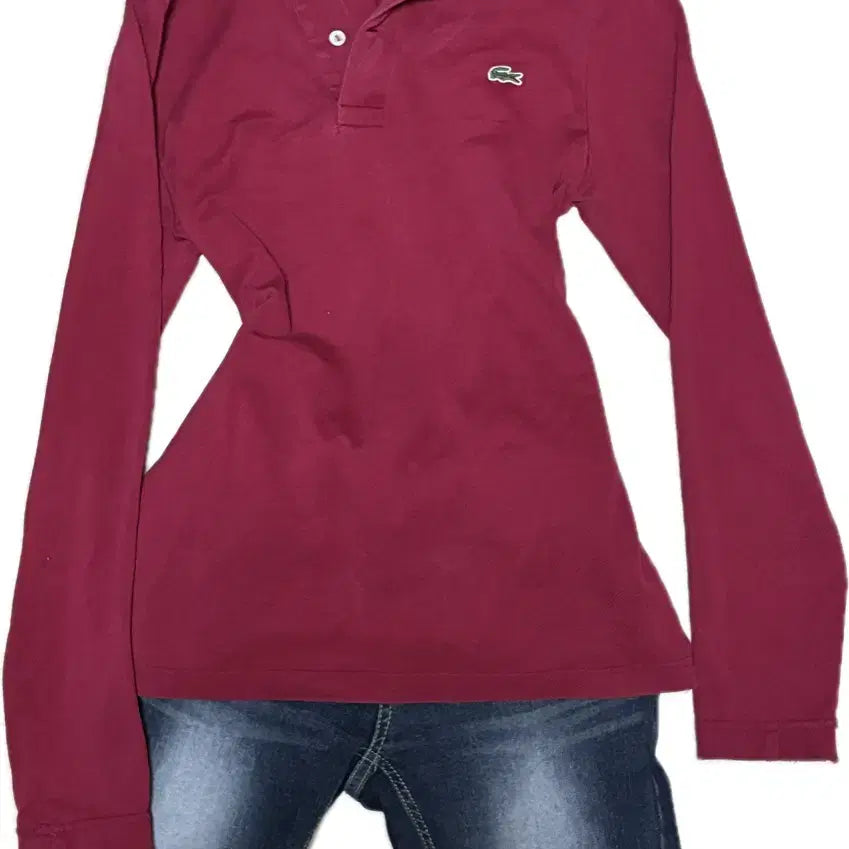 [BUNJANG] Lacoste Slim Fit Long Sleeve PK Polo Shirt / 택포 라코스테 슬림핏 긴팔 pk 카라티 티셔츠 코디 데이트룩