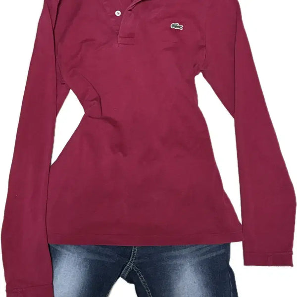 [BUNJANG] Lacoste Slim Fit Long Sleeve PK Polo Shirt / 택포 라코스테 슬림핏 긴팔 pk 카라티 티셔츠 코디 데이트룩