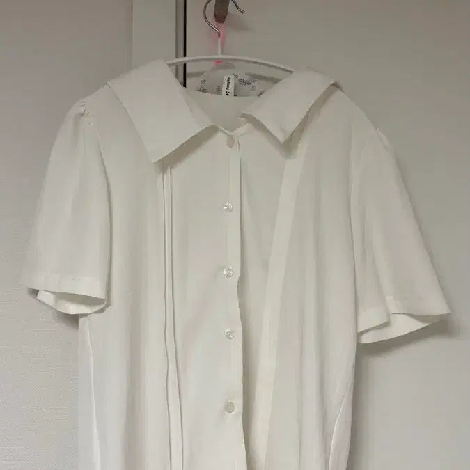 [BUNJANG] White Sailor Collar Short Sleeve Blouse / 화이트 세일러 카라 반팔 블라우스