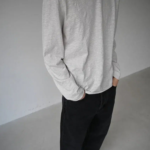 [BUNJANG] Halfscoff Cut Off Long Sleeve (Oatmeal) / 하프시코프 cut off long sleeve (oatmeal)