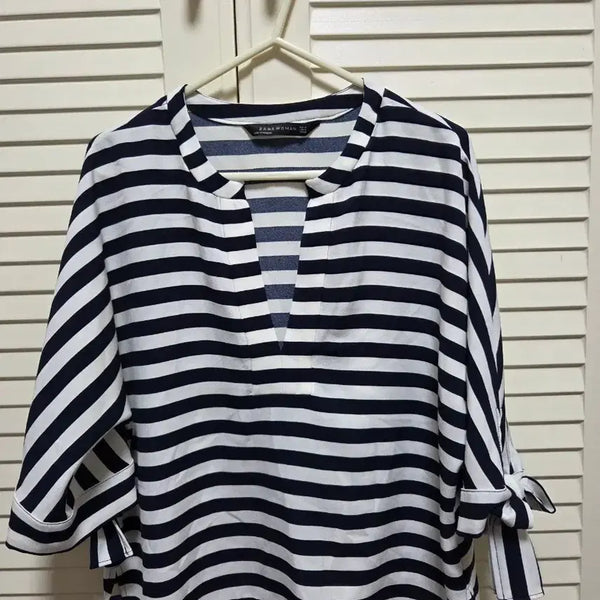 [BUNJANG] Zara Marine Stripe Blouse M / zara 자라 마린스트라이프 블라우스 M