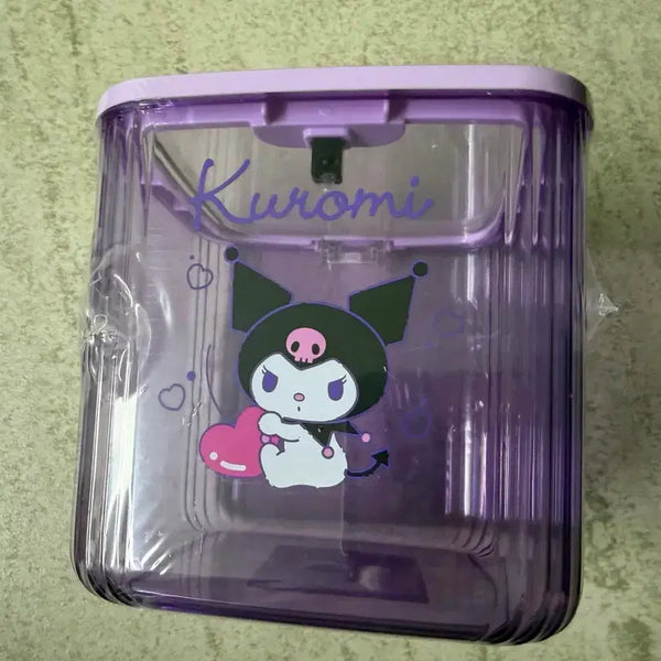 [BUNJANG] Sanrio Kuromi One-Touch Clear Storage Box / 산리오 원터치 쿠로미 투명 보관함