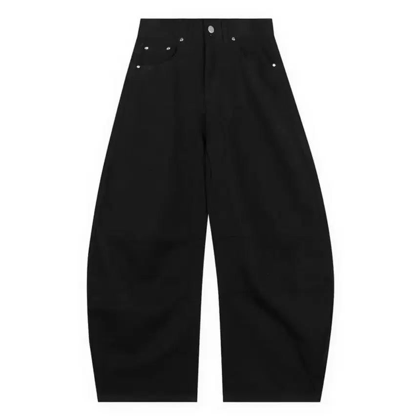 [BUNJANG] Ablie Cotton Balloon Fit Wide Pants Black / 에이블리 코튼 벌룬핏 와이드팬츠 블랙