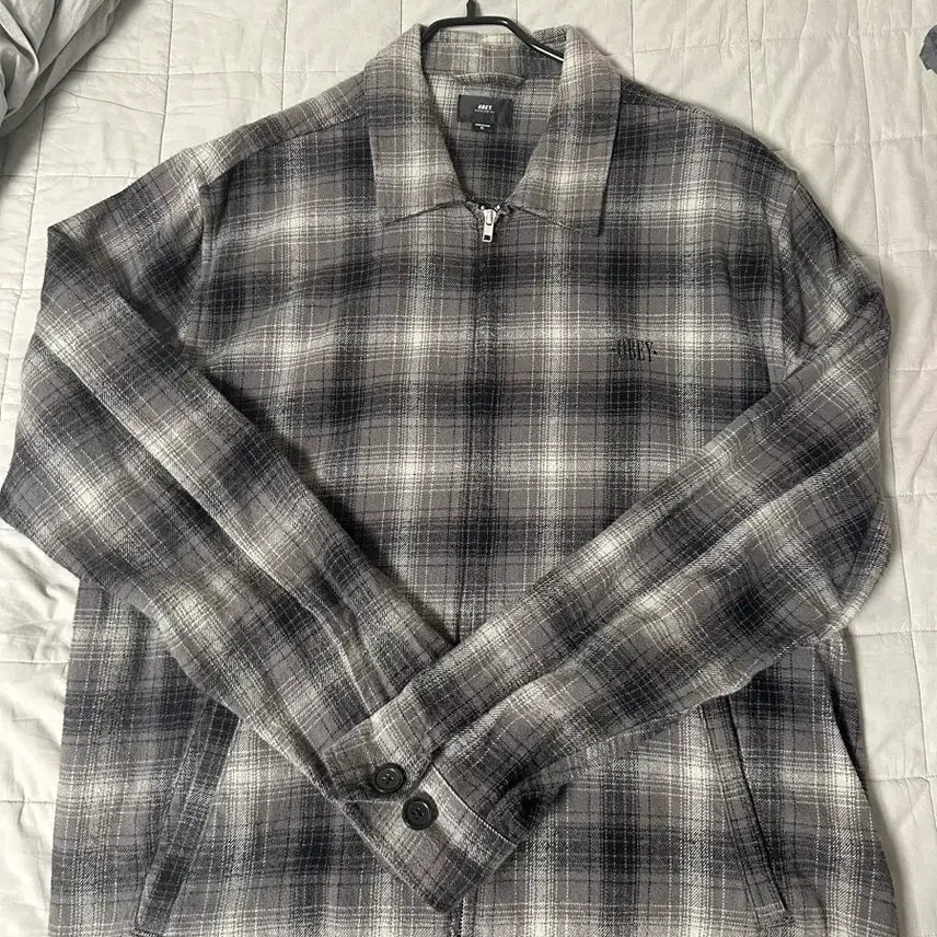 [BUNJANG] Obey Checked Zip-Up Shirt XL / 오베이 Obey 체크집업셔츠 XL