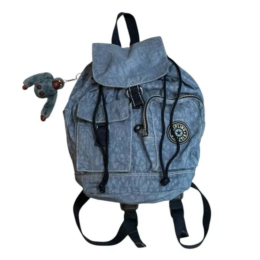 [BUNJANG] Kipling Bucket Backpack Blue / 키플링 복조리 백팩 블루