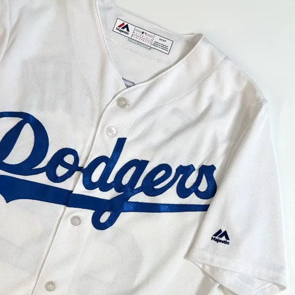 [BUNJANG] Majestic LA Dodgers Clayton Kershaw White Baseball Jersey S / 마제스틱 야구 LA다저스 커쇼 유니폼 반팔 화이트 S