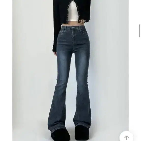 [BUNJANG] Dark Wash Bootcut Jeans / 부츠컷바지 진청 부츠컷 청바지