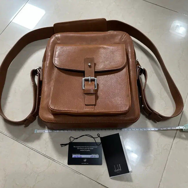 [BUNJANG] Dunhill North South Leather Crossbody Shoulder Bag Brown / **던힐 크로스백/숄더백 여행가방 브라운 명품 dunhill노스사우스백