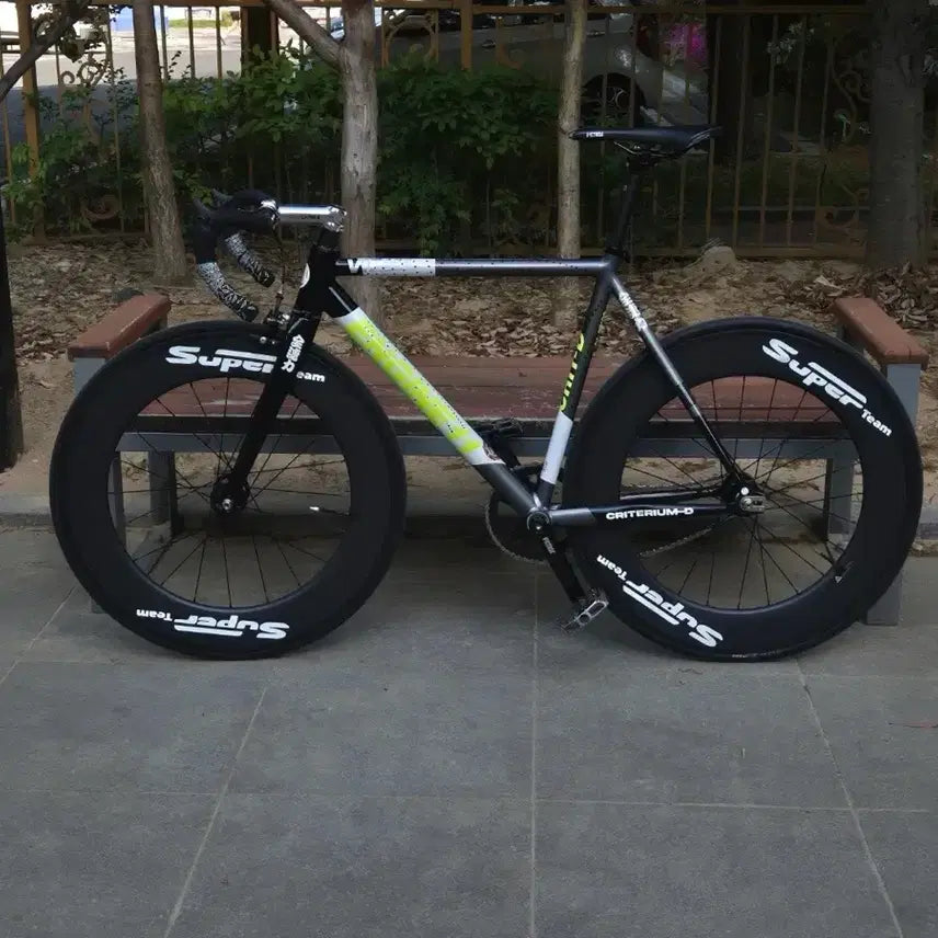 [BUNJANG] Engine 11 Neon Charcoal M - Unknown Stem, Superteam 88 Rim Wheelset / 엔진11 네온차콜 개개급처