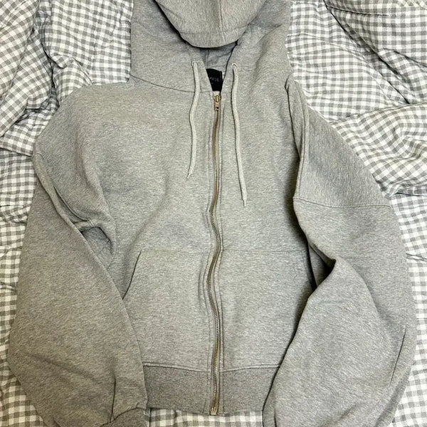 [BUNJANG] Gray Hoodie Zip-up / 회색 후드집업