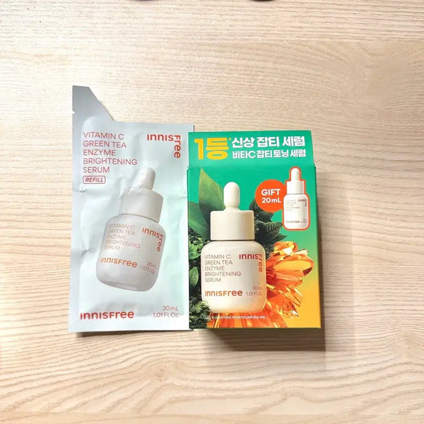 [BUNJANG] Innisfree Vita C Green Tea Enzyme Blemish Tone-Up Serum Set / 이니스프리 비타 잡티토닝 세럼