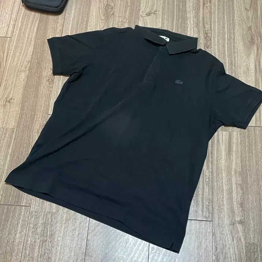 [BUNJANG] Lacoste Black Collar T-Shirt / 라코스테 블랙 카라티셔츠