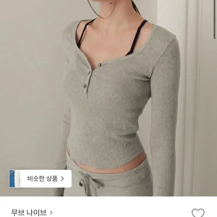 [BUNJANG] Move Naive Roa Burton Top (Black/Grey) / 무브나이브 move naive roa burton top탑(블랙/그레이)