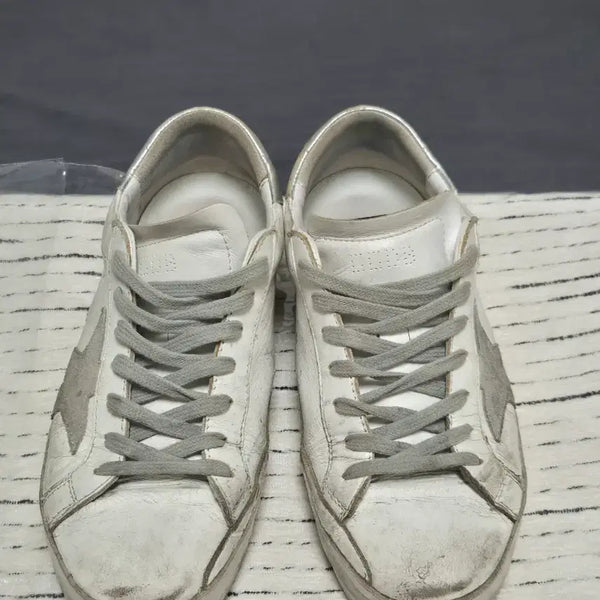 [BUNJANG] Golden Goose Silver Tab Sneakers / 골든구스 화이트 실버탭