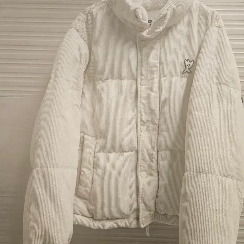 [BUNJANG] Wackywilly Corduroy Down Jumper Ivory / (거의 새거)와키윌리 코듀로이 다운 점퍼 아이보리