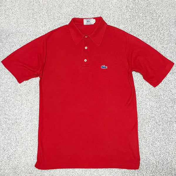 [BUNJANG] 70s-80s IZOD Lacoste Blue Logo Polo Shirt - Vintage Classic Fit / 70-80s 빈티지 라코스테 블루 로고 폴로 셔츠