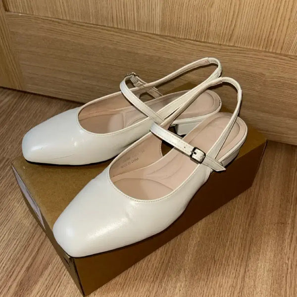 [BUNJANG] Ssapoon Daphne Mary Jane Slingback Flat Shoes (235) / 1회착용))사뿐 다프니 메리제인 슬링백 플랫슈즈 235