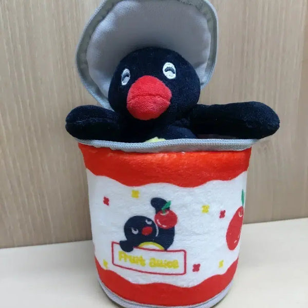 [BUNJANG] Pingu Fruit Juice Can Pouch with Stuffed Toy Charm / 핑구 과일주스 캔 인형 키링