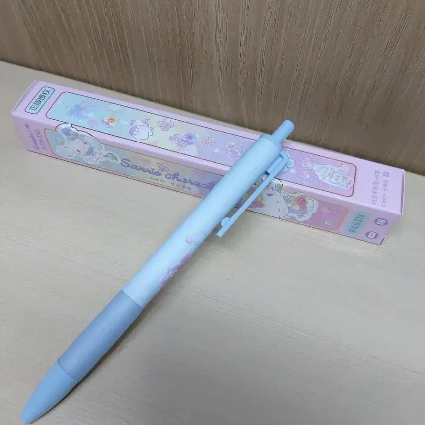 [BUNJANG] Sanrio Kuromi 0.5mm Black Gel Pen + Paper Mini Ruler Set / (새 상품)산리오 쿠로미 0.5mm 검정 중성펜 + 종이 미니 자