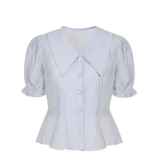 [BUNJANG] J.J. Zigot Sky Blue Puff Blouse / JJ 지고트 하늘색 퍼프 블라우스
