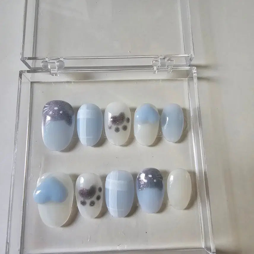 [BUNJANG] Handmade Nail Tips - Short Oval Set / 수제네일팁