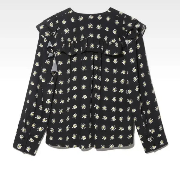 [BUNJANG] Lucky Chouette Daisy Frill Sailor Blouse / 럭키슈에뜨 데이지 프릴 세일러 블라우스 (36)