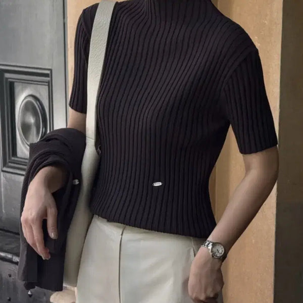 [BUNJANG] Gray Room Ribbed Mock Neck Knit / 그레이룸 리브드 반목니트