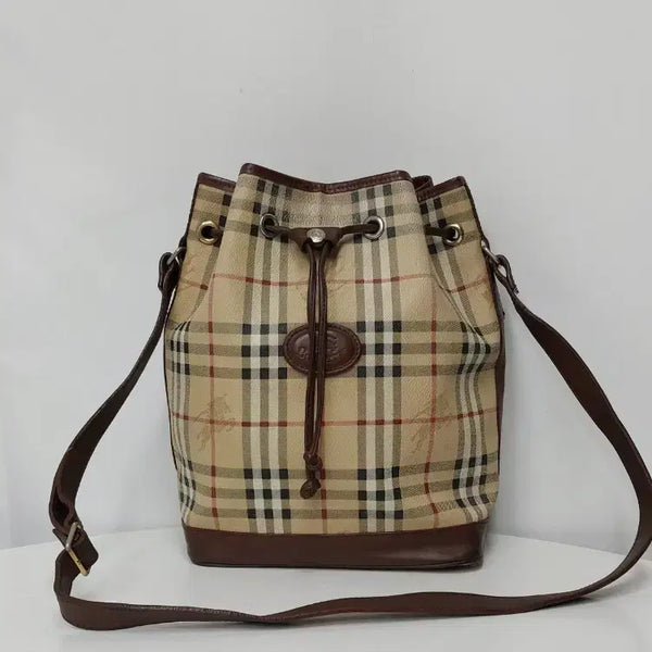 [BUNJANG] Burberry Check Bucket Crossbody Bag / 정품 버버리  버킷백 크로스백