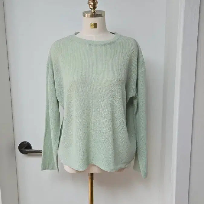 [BUNJANG] Loose Fit Knit Long Sleeve Mint / 루즈핏 니트 민트 긴팔