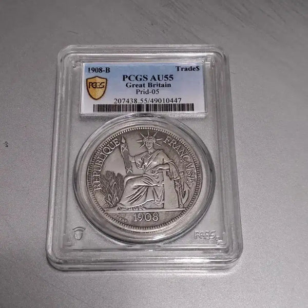 [BUNJANG] 1908 Great Britain Trade Coin PCGS AU55 / 1908 프랑스 무역 주화 PCGS AU55