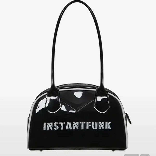 [BUNJANG] Instant Funk Enamel Shoulder Bag Black / 인스턴트펑크 숄더백 블랙