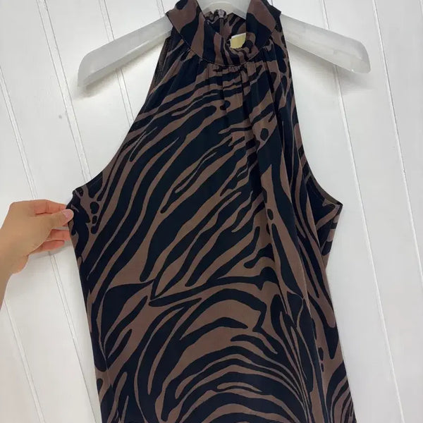 [BUNJANG] Michael Kors Zebra Halterneck Top Size M / 마이클코어스 지브라 홀터넥 탑 M/M(55)  아