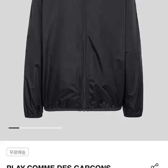 [BUNJANG] Comme des Garçons x K-Way Collaboration Windbreaker Jacket Black L / 꼼데가르송 K-Way 콜라보 바람막이 블랙 L